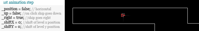 Horizontal movement with changing vertical direction